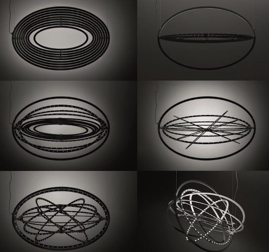 Artemide, Copernico, chandelier, lighting, suspended luminaire, wall luminaire, LED