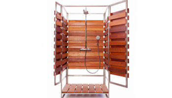 Oborain, the first modern pre-fab outdoor shower