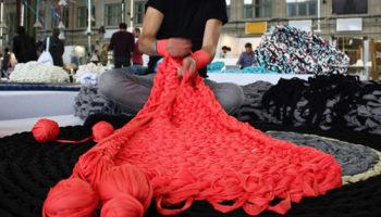 Andrea Brena's Knitted Army at Bauhaus Archive, Berlin