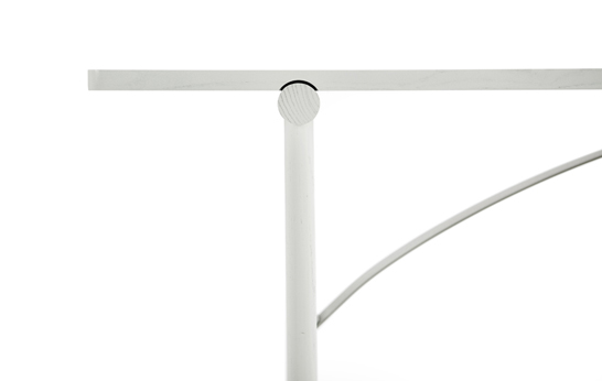 De La Espada, seating, table, trestle, Benjamin Hubert, Bow, mild steel, timber
