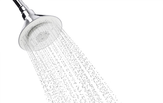 Kohler, bathroom, music, audio, speaker, Moxie, smartphone, bluetooth-enabled,