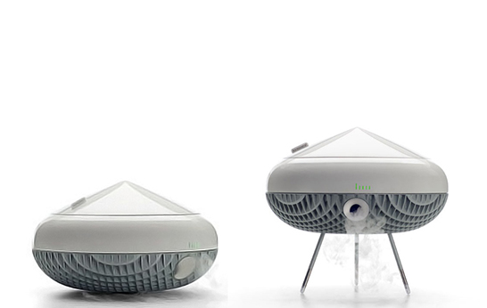 Island air purifier, Mathieu Lehanneur, Airmineral, air purifier, air filter, office, residential, green