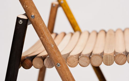 Steel chair, IMM Cologne, Reinier de Jong, seating, recycled, wood, Netherlands,