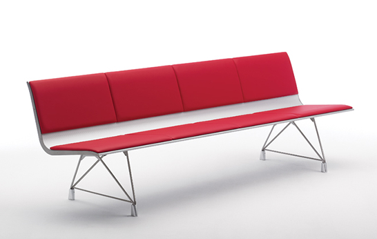 Davis Furniture, Aero bench, public seating, seating, commercial,