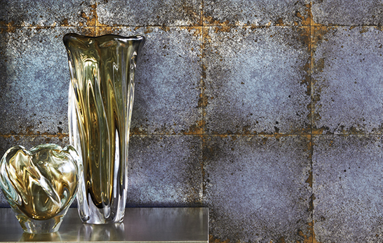Wallpaper, wallcoverings, metallic effect, oxidized, surfaces, walls, floors,