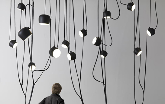 Ceiling pendant, Flos, Ronan and Erwan Bouroullec, Aim, suspension lamp, adjustable lamp,