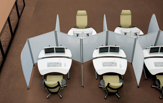 furniture systems, office, collaborative workspace, contract furniture, desks, Okamura, Cruise