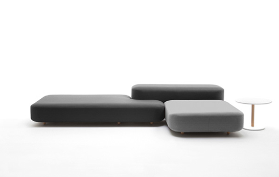Viccarbe, Common sofa system, Naoto Fukasawa, modular, side tables, NeoCon 2013,