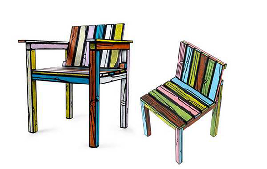 Wacky Wood Grains: Surface Trend Wacky Wood Grains_ Surface Trend_Logo_Chairs_Sebasitan Wrong