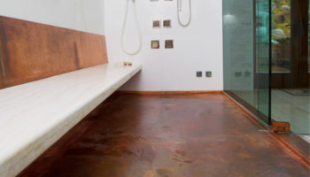 Beautiful Stainless Steel and Copper Shower Pans from Diamond Spas
