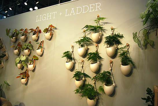 Light + Ladder, porcelain planter collection, porcelain, planter, sustainably sourced, locally sourced, Brooklyn, natural leather, cotton rope, NY NOW 2013
