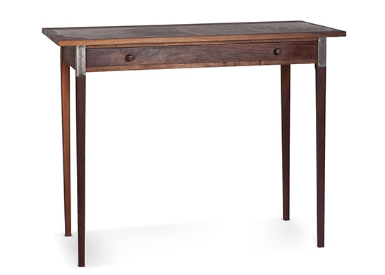 Moore & Giles, Black Walnut, furniture, Italian leather, Virginia wood, Walnut Writing Table
