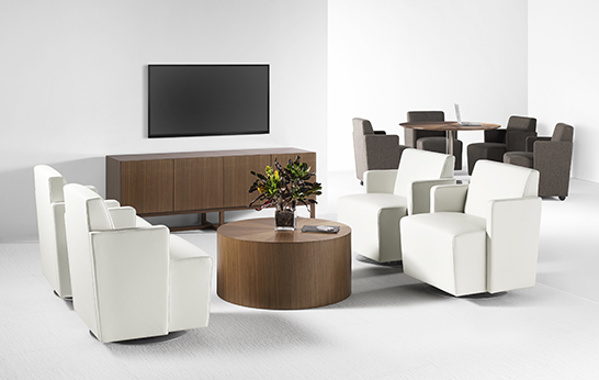 Gunlocke, Roundabout lounge chair, pL-D, upholstered chair, armchair, office seating, flexible,