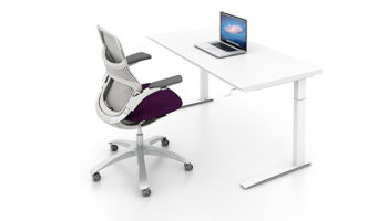 Sit or Stand: Universal Height-Adjustable Tables by Knoll