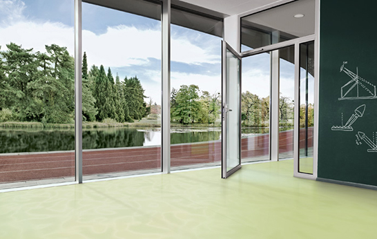 RE/COVER green, flooring, Vorwerk, organic polymers, regenerative raw materials, elastic design flooring, hospitality, contract, commercial,