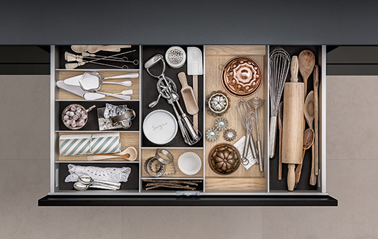 SieMatic’s new sliding drawer system SieMatic’s new sliding drawer system