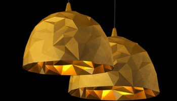 Rock Pendant in Gold by Diesel with Foscarini