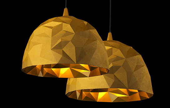 Rock, Foscarini, lighting, pendant lamp, floor lamp, gold,