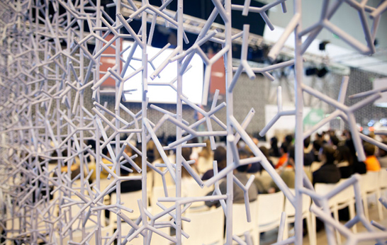 Amass Modular Space Divider by Benjamin Hubert
