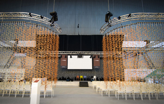 Amass Modular Space Divider by Benjamin Hubert