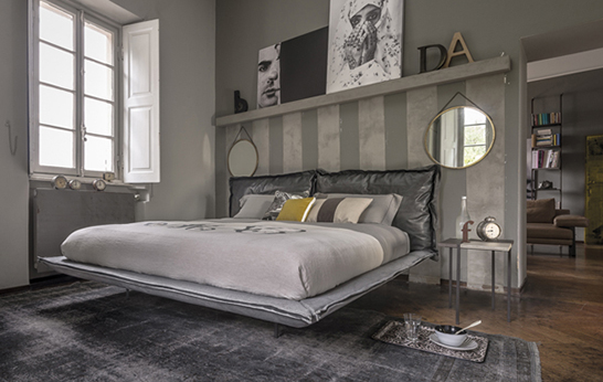 residential, beds, upholstered bed, Arketipo Firenze, Italian design, Auto-Reverse Dream bed, seams,