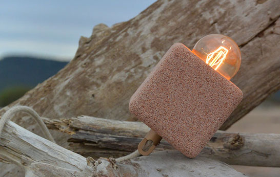 Sand Light, alien and monkey, Spanish design, grew, compostable, biodegradable, recyclable, pendant lamp, table lamp, lighting, sustainable,