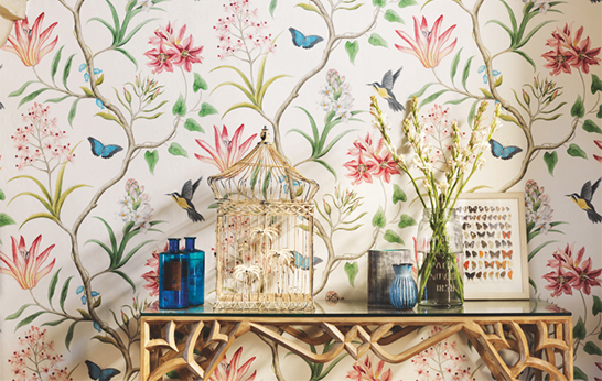 wallcoverings, wallpaper, Sanderson, fabric, upholstery, surfaces, 2014, Voyage of Discovery,