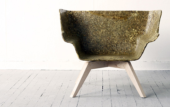 Spyros Kizis, seating, bio fuel, chairs, green, sustainable, recyclable, biodegradable, artichoke thistle, cardoon plant,