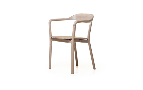 New Furniture by Neri & Hu and De La Espada Duet Chair with timber seat by NeriandHu_De La Espada