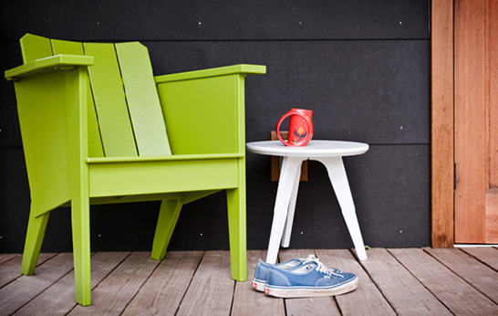 Loll Designs, outdoor, green, furniture, chairs, accessories, tables, kids furniture, plastic, recycled milk cartons, HDPE, Made in USA,