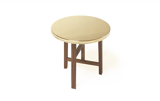 New Furniture by Neri & Hu and De La Espada Trio Side Table with brass top by Neri and Hu_De La Espada
