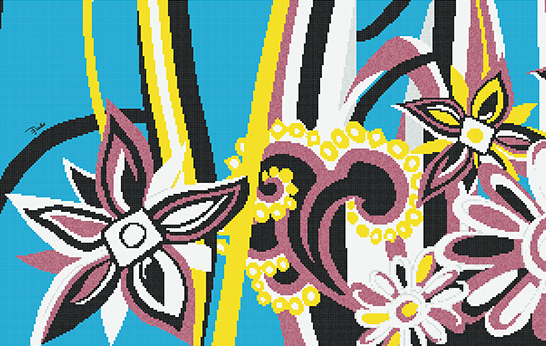 tiles, Bisazza, fashion brand, Emilio Pucci, pattern, luxury, 2014, Salone del Mobile 2014,