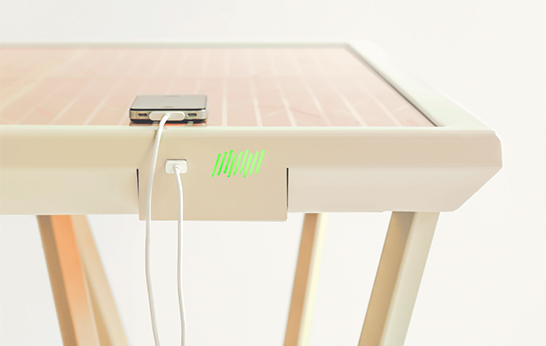solar powered, Current Table, Marjan van Aubel, education, table, work, desk, office, integrated technology,