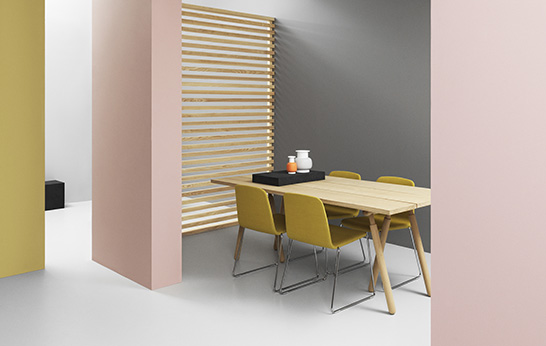 desk, table, system, trestle, table legs, table top, Normann Copenhagen, Buk, Slice, Supershape, 2014,