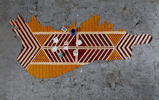 leather, flooring, painted leather, rugs, area rugs, carpet, luxury, pattern, AVO, Brit Kleinman, Made in Brooklyn,