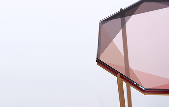 side tables, pink, pastel, color trend, glass, onyx, steel frames,