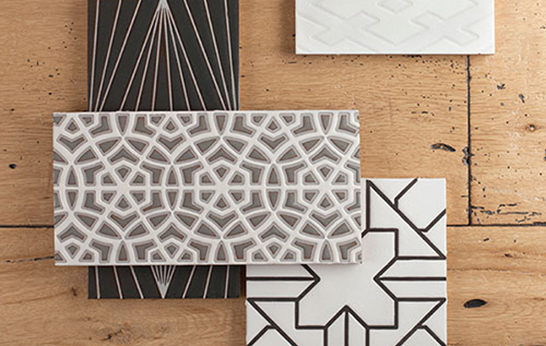 tiles, Fireclay, pattern, color, Handpainted Collection, Contemporary, Moroccan, Mediterranean,