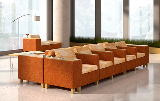 healthcare, seating, modular, sofa system, NeoCon 2014, Wieland, Rally,