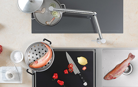 Flexi Faucets: Kitchen Trend Pivot tap by Dornbracht