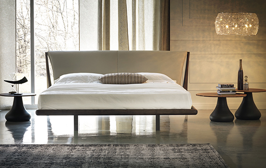 beds, walnut, frame, Italian design, contemporary beds, Cattelan Italia,