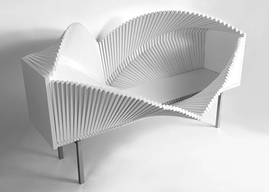 Accordion Effect: Hospitality Trend The Wave cabinet by Sebastian Errazuriz