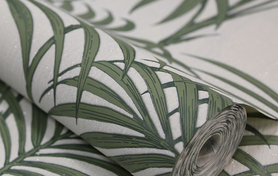 wallcoverings, wallpaper, palm leaf, flamingos, trend, surface, flora and fauna, fabrics, textiles, upholstery,