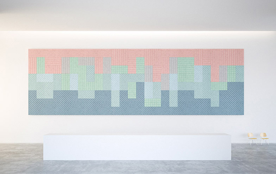 acoustic panels, acoustic tiles, room dividers, screens, panels, geometrics, color, 2015,