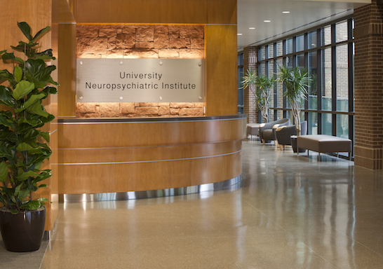 Riva Lounge Seating by Nemschoff Interior and Exterior Views of the University Neuropsychiatric Hospital.