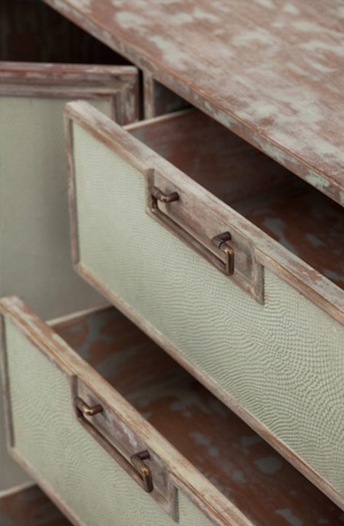 Green Weathered Dresser by Blue Leaf Hospitality