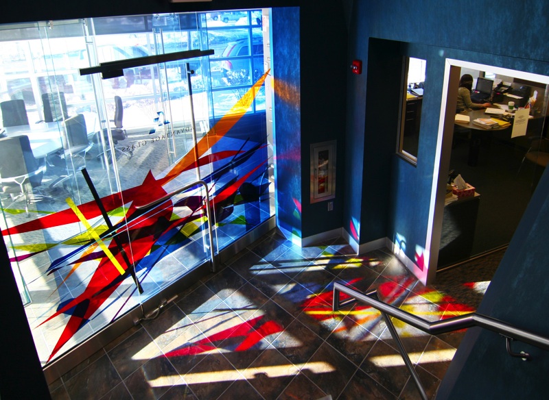 Liquid Oranges’ Architectural Laminated Art Glass Liquid Oranges’ Architectural Laminated Art Glass