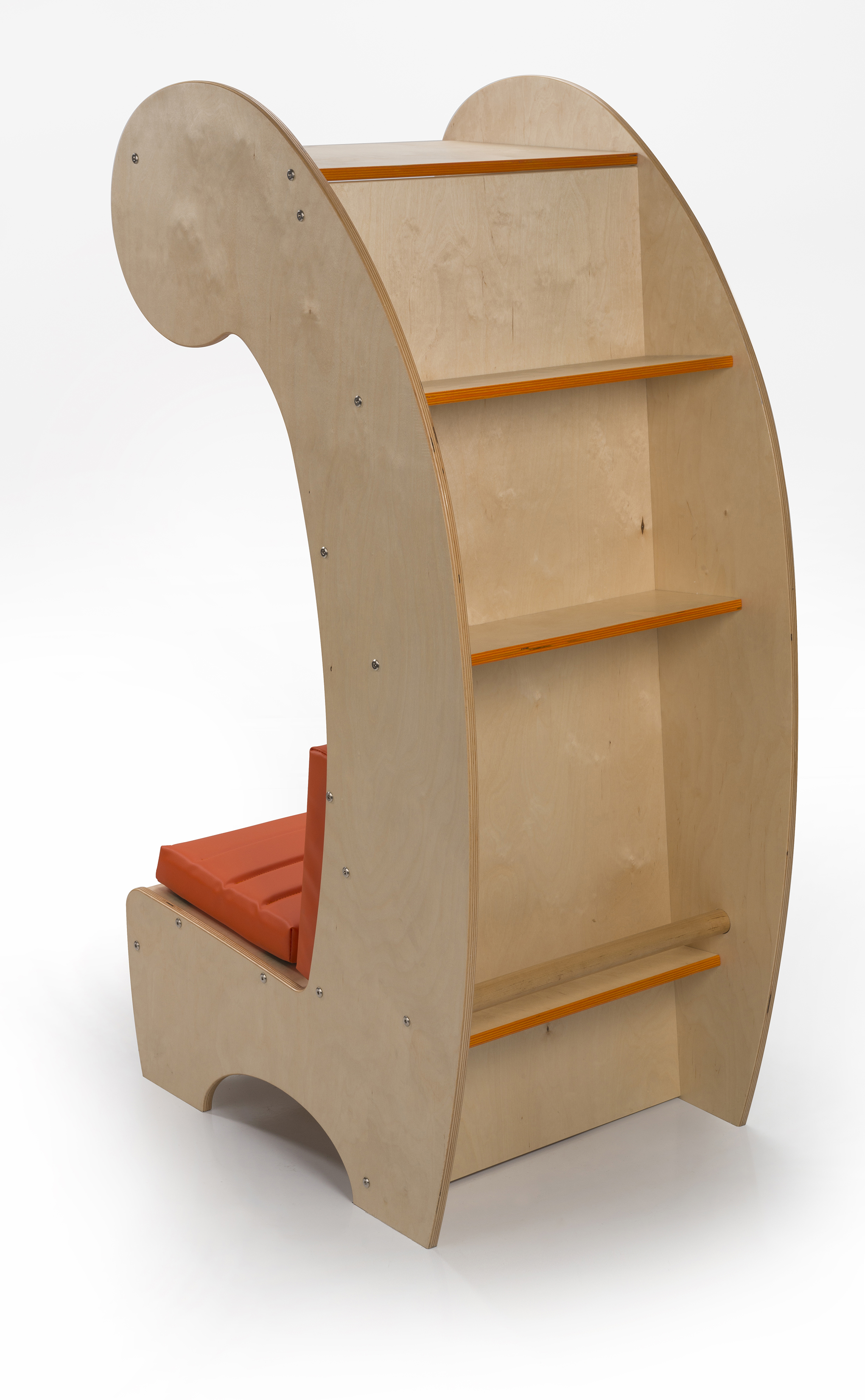 Contemporary Reading Chair Bookcase by Whitney Brothers