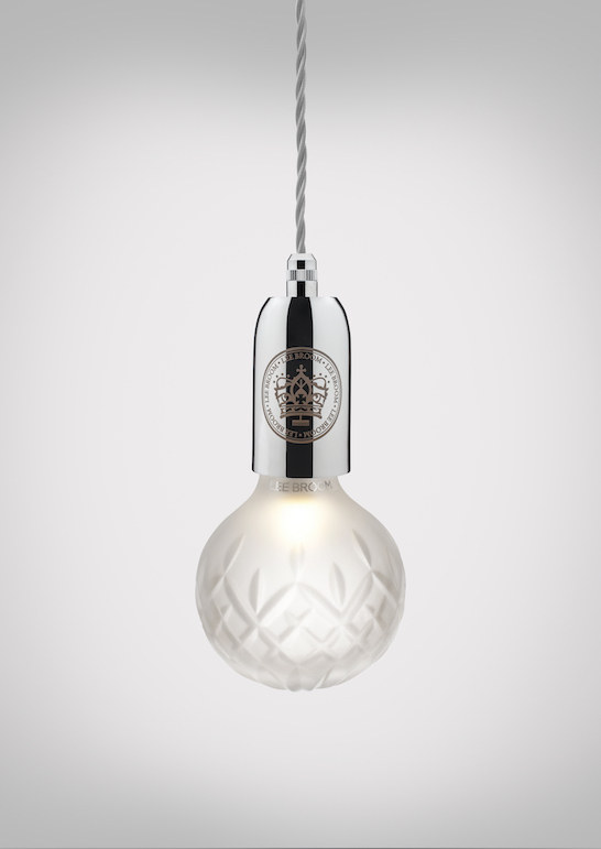 Lee Broom Updates Its Popular Crystal Light Bulb in Polished Chrome