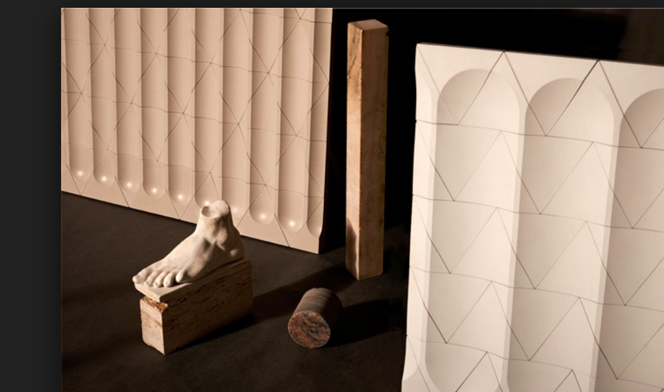 Flutes and Reeds: Unique Cast Concrete Tiles