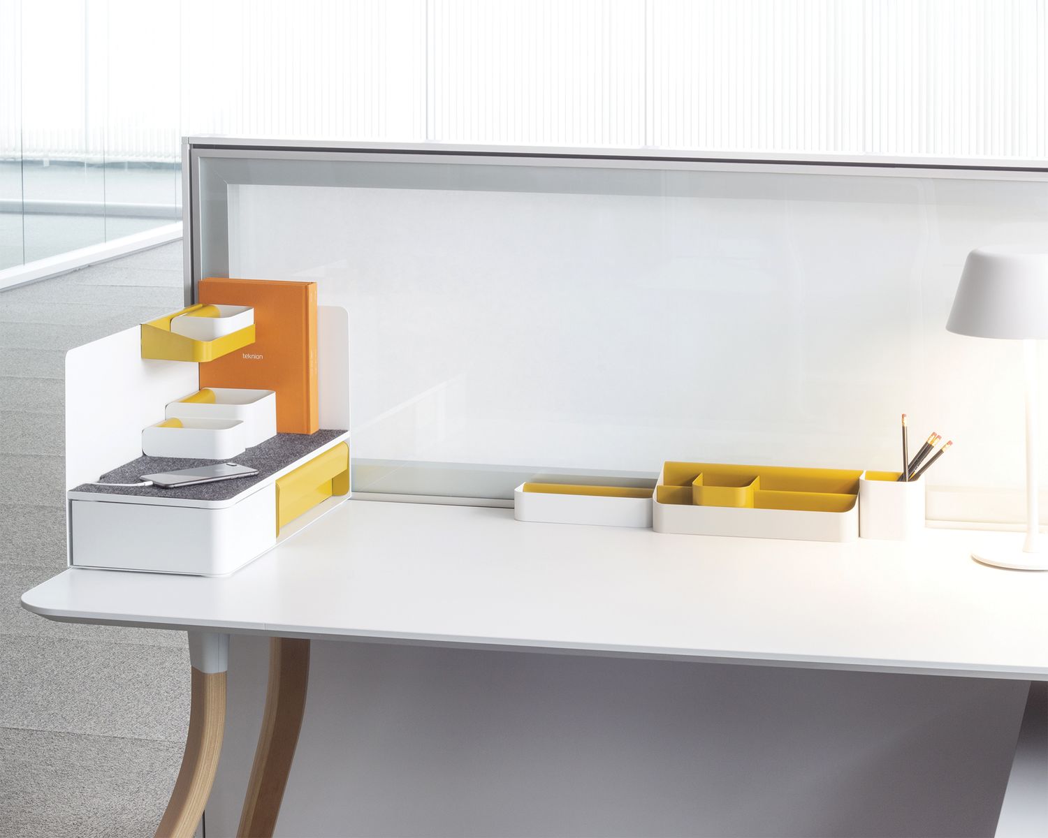 At NeoCon 2018: tn Desktop Accessories & Personal Storage by Teknion